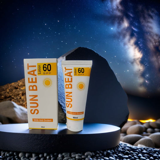 SUN BEAT SPF 60 Sunscreen Daily Sun Protection with Antioxidants 60ml | Pellis Health Care